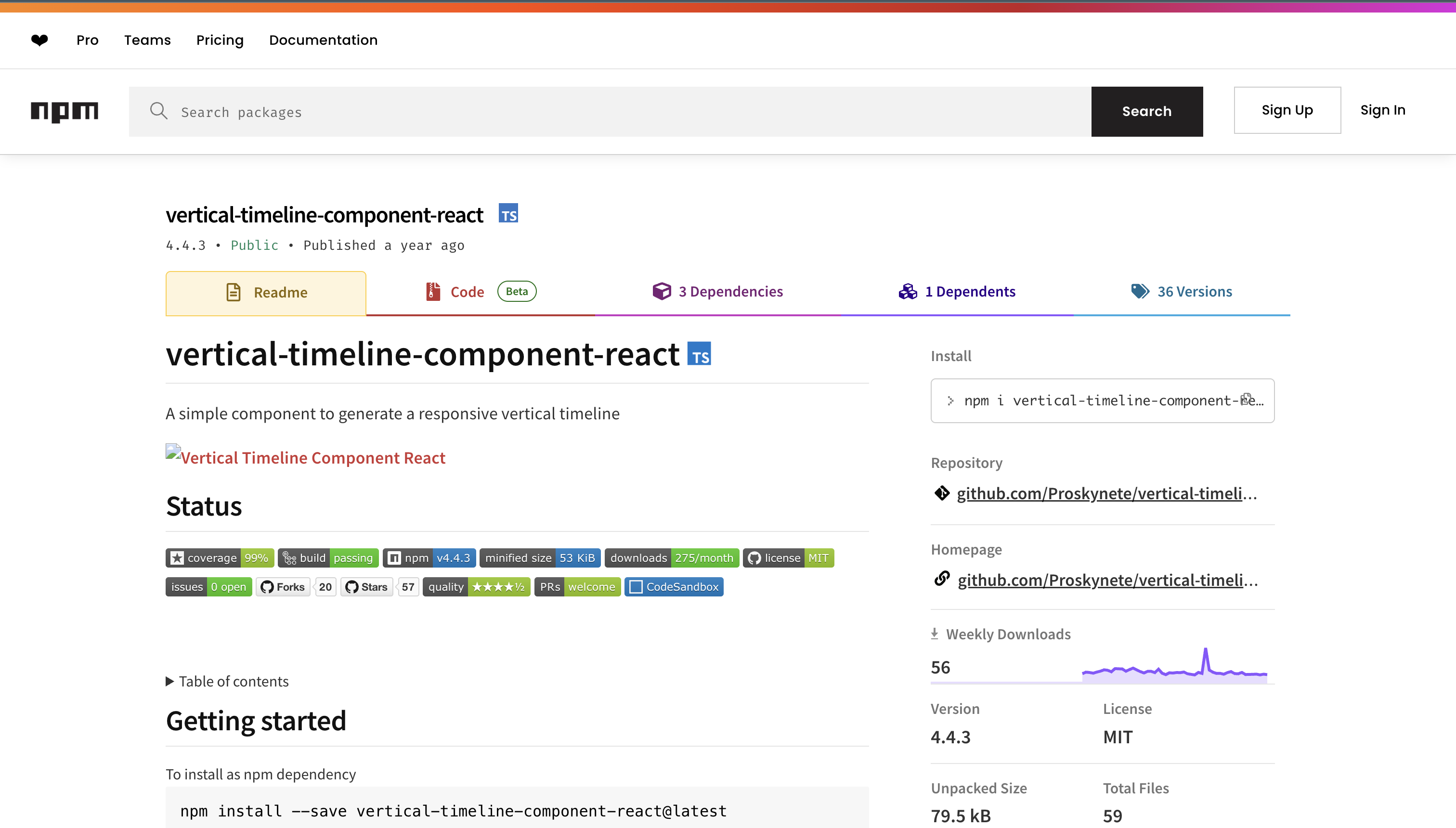 Vertical Timeline Component React